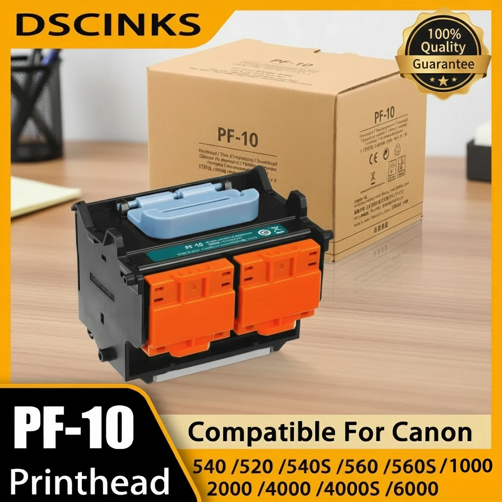 PF-10 Printhead with Chip Compatible For Canon 540 520 540S 560 560S 1000 2000 4000 4000S 6000 Printer PF10 Inkjet Print Head