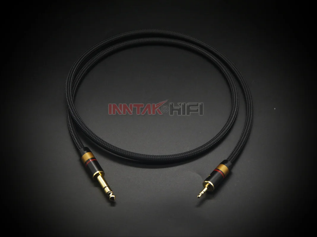 1Pcs HIFI 6.35mm TO 3.5mm AUX Stereo Audio Cable CANARE Audio Cable For Headphone Amplifier 0.1m-10m NO1103