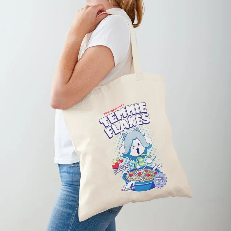 

Temmie Flakes Tote Bag shoping bag bags woman 2025 bags luxury women tote bag men