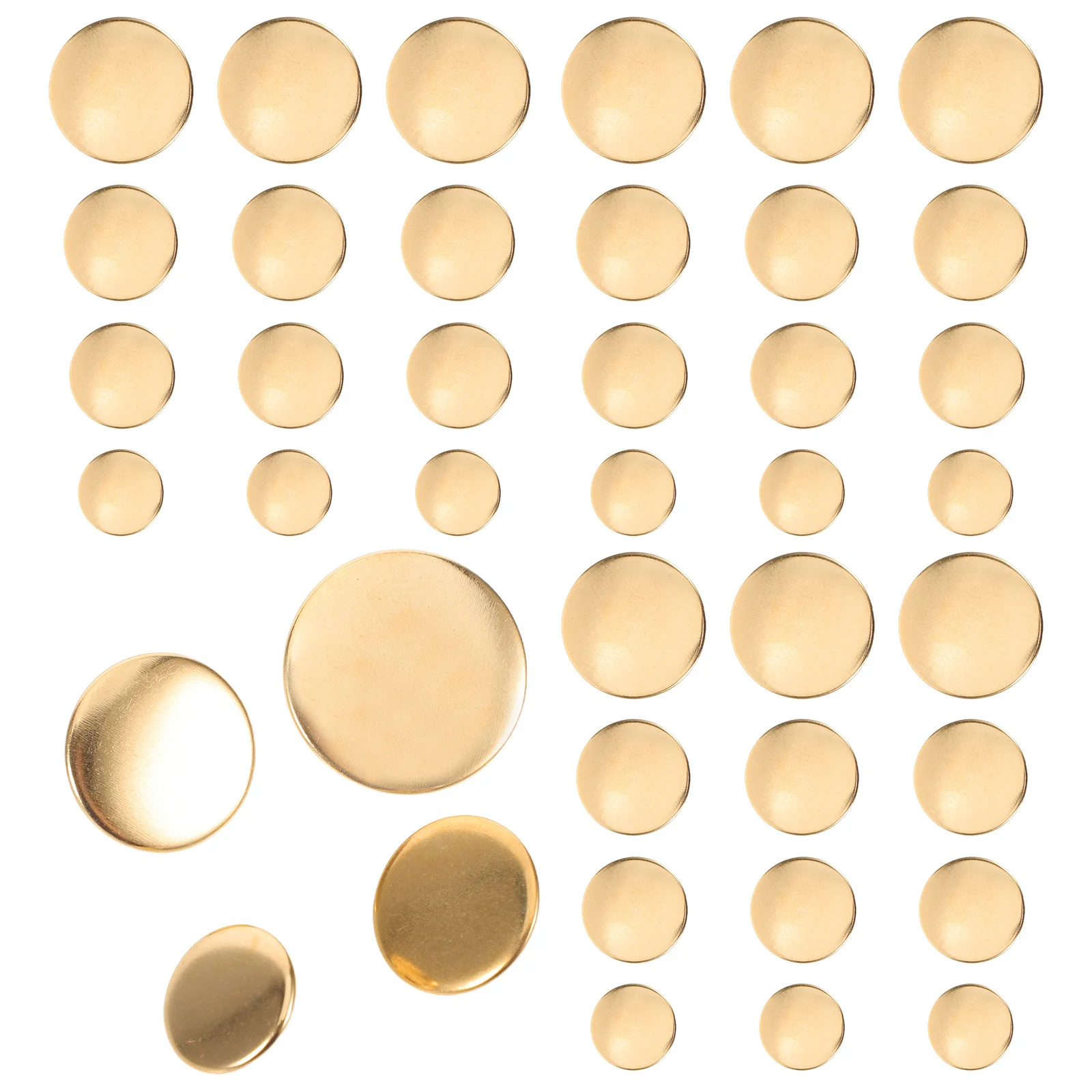 

80Pcs Gold Copper Round Buttons Perfect for Uniform Sewing Jackets Suits Clothes Button Replacement Clothes Buttons
