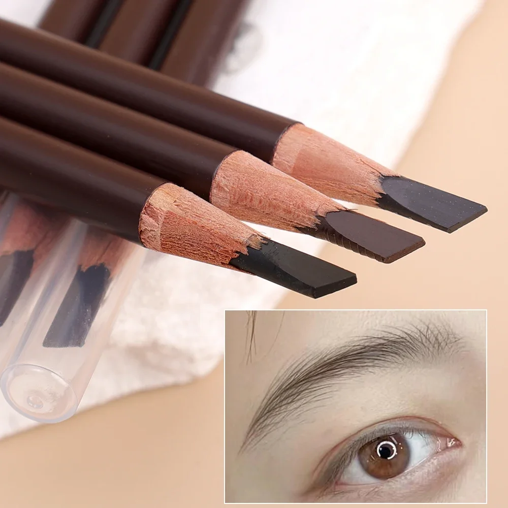Microblading Eyebrow Pencil Waterproof Soft Smooth Brow Tattoo Pen Long Lasting Natural Eyebrow Enhancer Korean Makeup Cosmetics