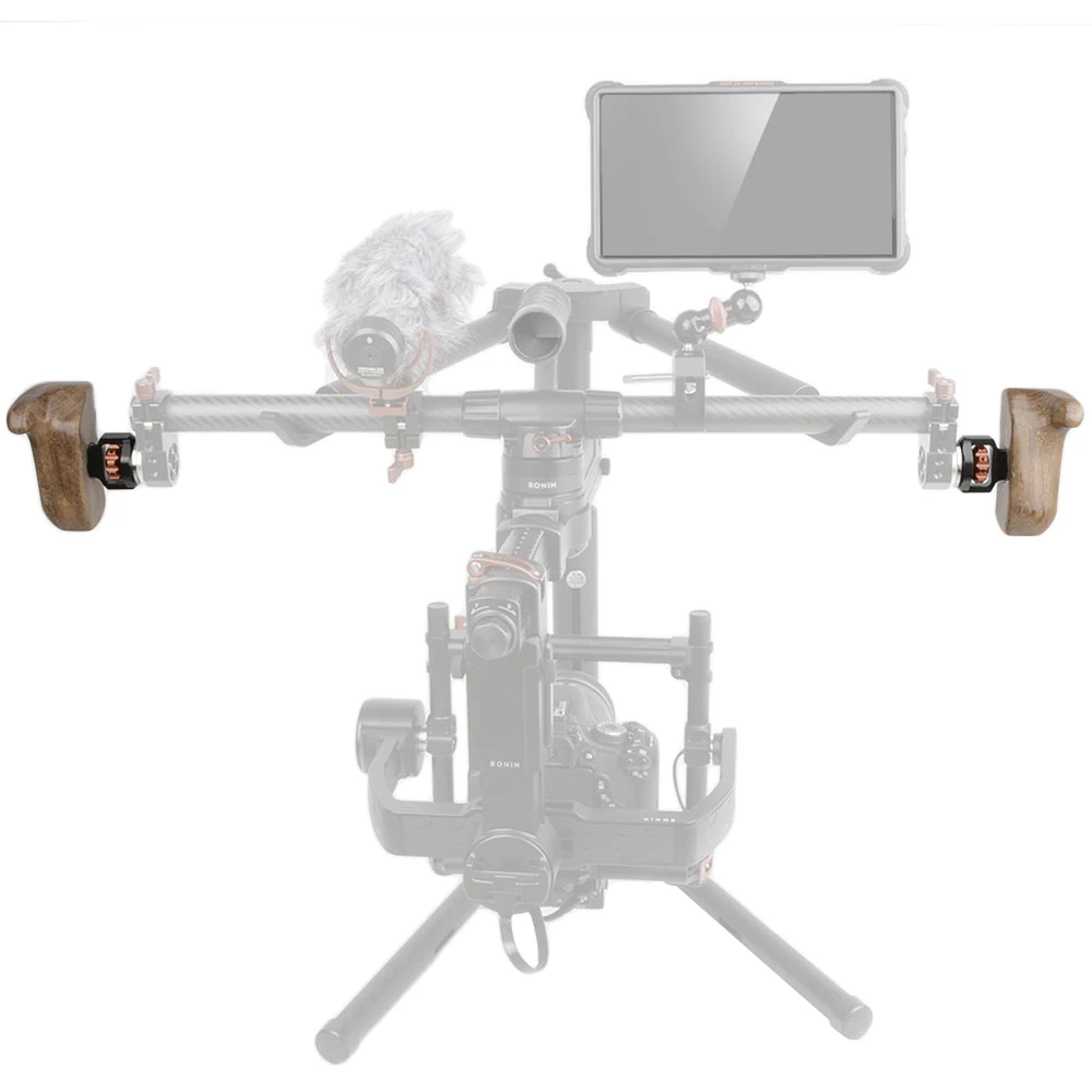 CAMVATE 2 قطعة مقبض خشبي مع حامل روزيت قياسي M6 ملولب لأقفاص فيديو DV (كاميرا أحمر/جهاز أحمر/جهاز كاميرا SLR #4