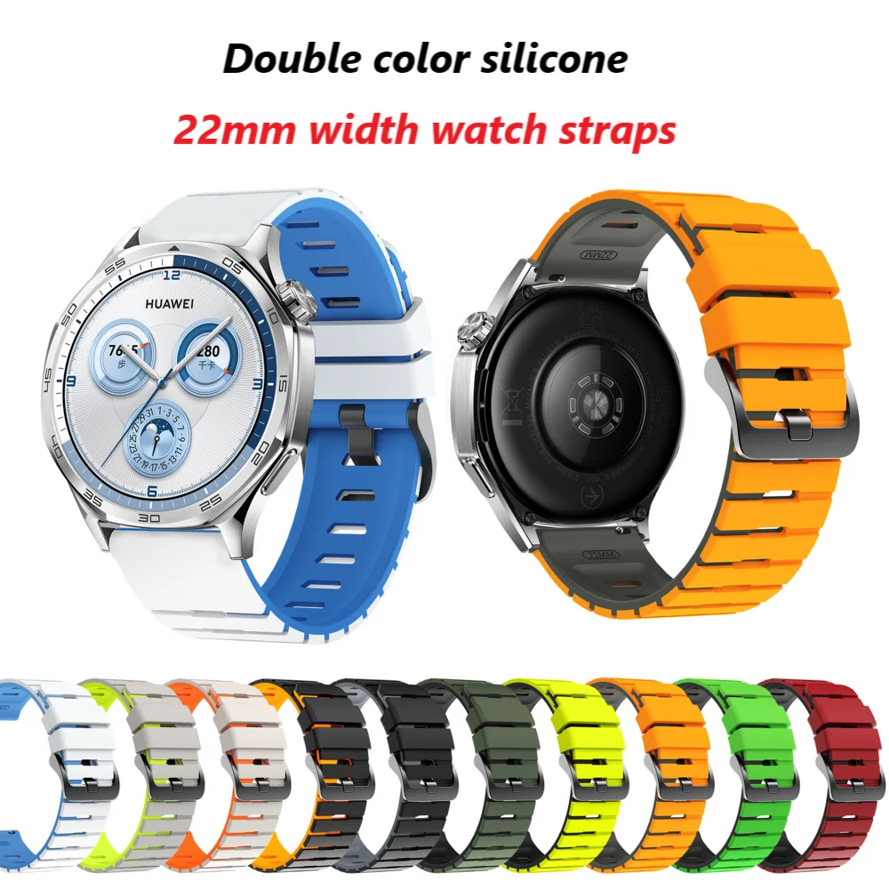 

22mm Silicone Watch band For Huawei Watch GT 5 6 46mm Strap Bracelet For Huawei GT 5Pro 6Pro Band Sports Replacement Wristband