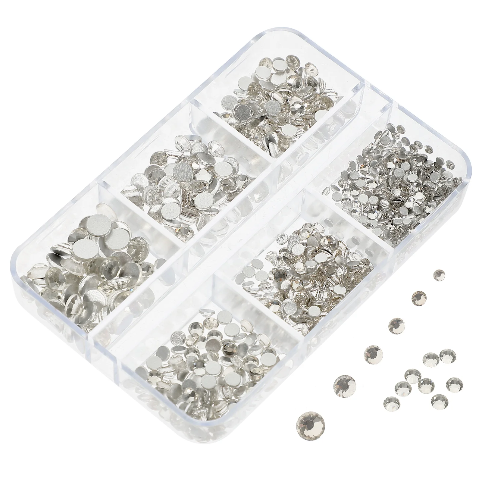 Rhinestones 6-box Nail Accessories DIY Flatback Cell Phone Manicure Decors Charms