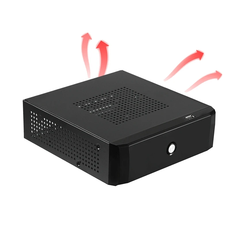 Настольный блок питания для игр, HTPC, хост, офиса, дома, 2,0, USB Mini ITX с радиатором и отверстием для компьютера