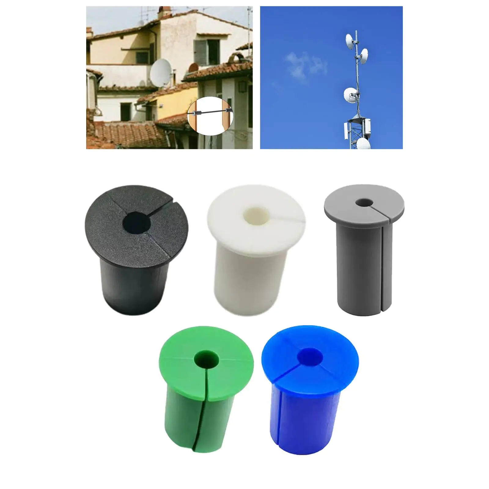 2 Pieces Cable Routing Kit Cable Mounting Protecting Wires Reusable Accessory Wall Grommets Protective Sleeve for Ethernet Cable