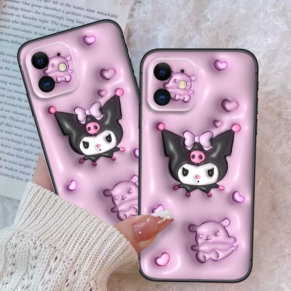 Z88 3D Kuromi Soft Case for Soft Silicone phone Case for iPhone 15 14 Plus 13 12 11 X XS XR Pro Max Mini 8 7 Plus