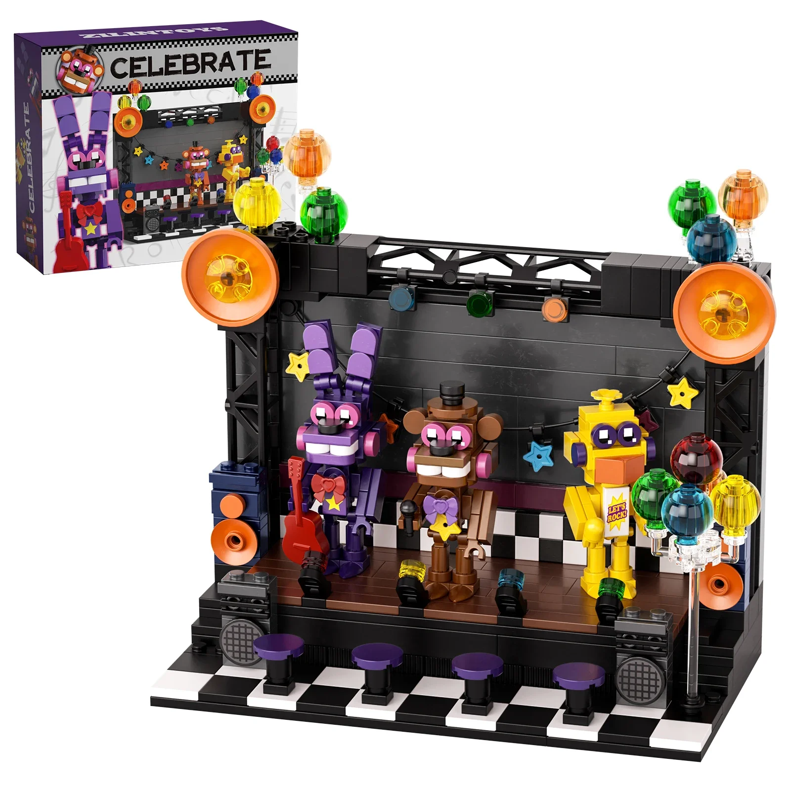 NEW Horror Nights Game Freddyed Stage Ideas Movie Figures Building Blocks Set,Game Fans Children Christmas Gifts