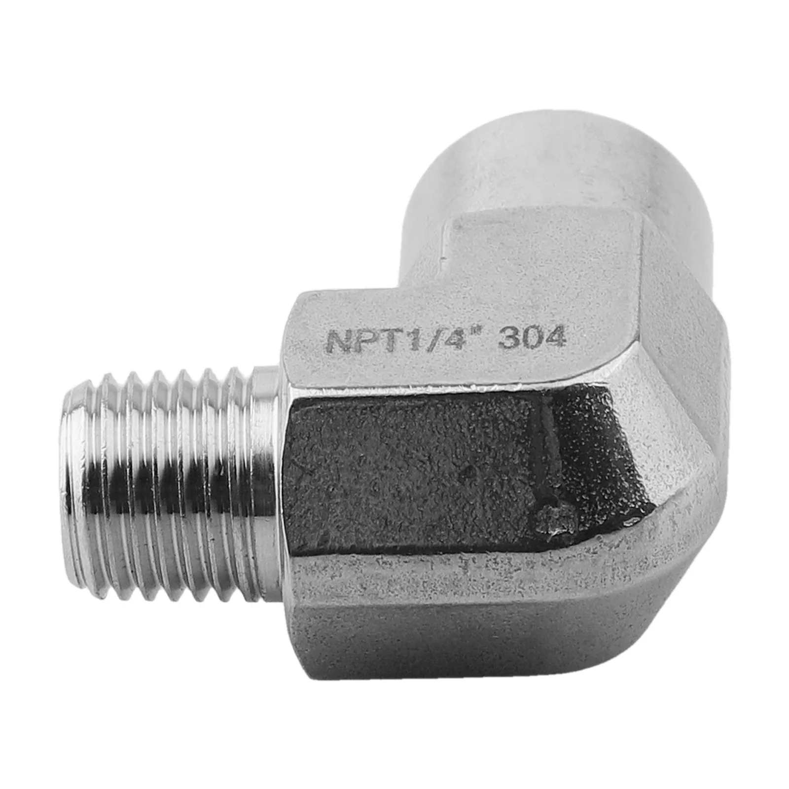 Stainless Steel Barstock Street Elbow Set of Two NPT Male to Female Connectors for Industrial Piping Applications