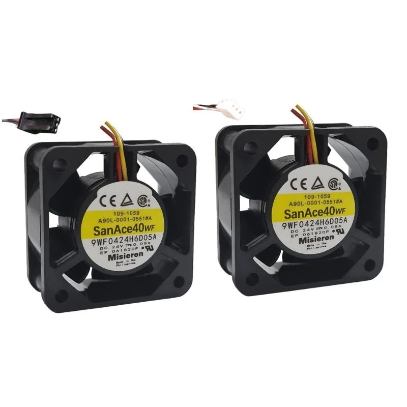 G6DD Brand New For SANYO DENKIE SanAce40WF 9WF0424H6D05A 24V 0.08A 4020 131212P 3pin Server Cooling Fan