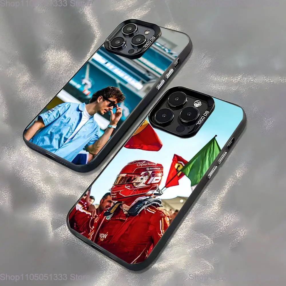 

C-Charles Racing OF L_Leclerc_C Phone Case For iPhone 16,15,14,13,12,Pro,XS,Max,Plus,Mini,SE Black Candy Matte Shockproof Cover