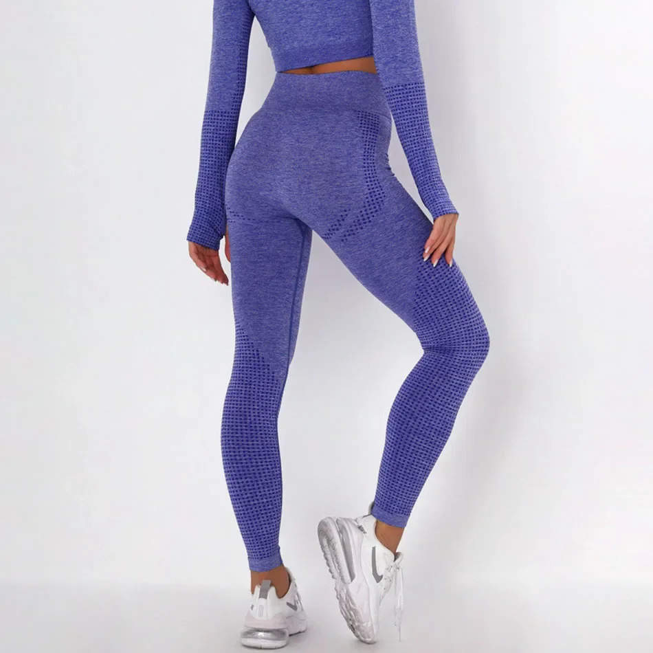 Women Seamless yoga set Fitness Sports Suits GYM Cloth Yoga Long Sleeve Shirts High Waist Running Leggings Workout clothing