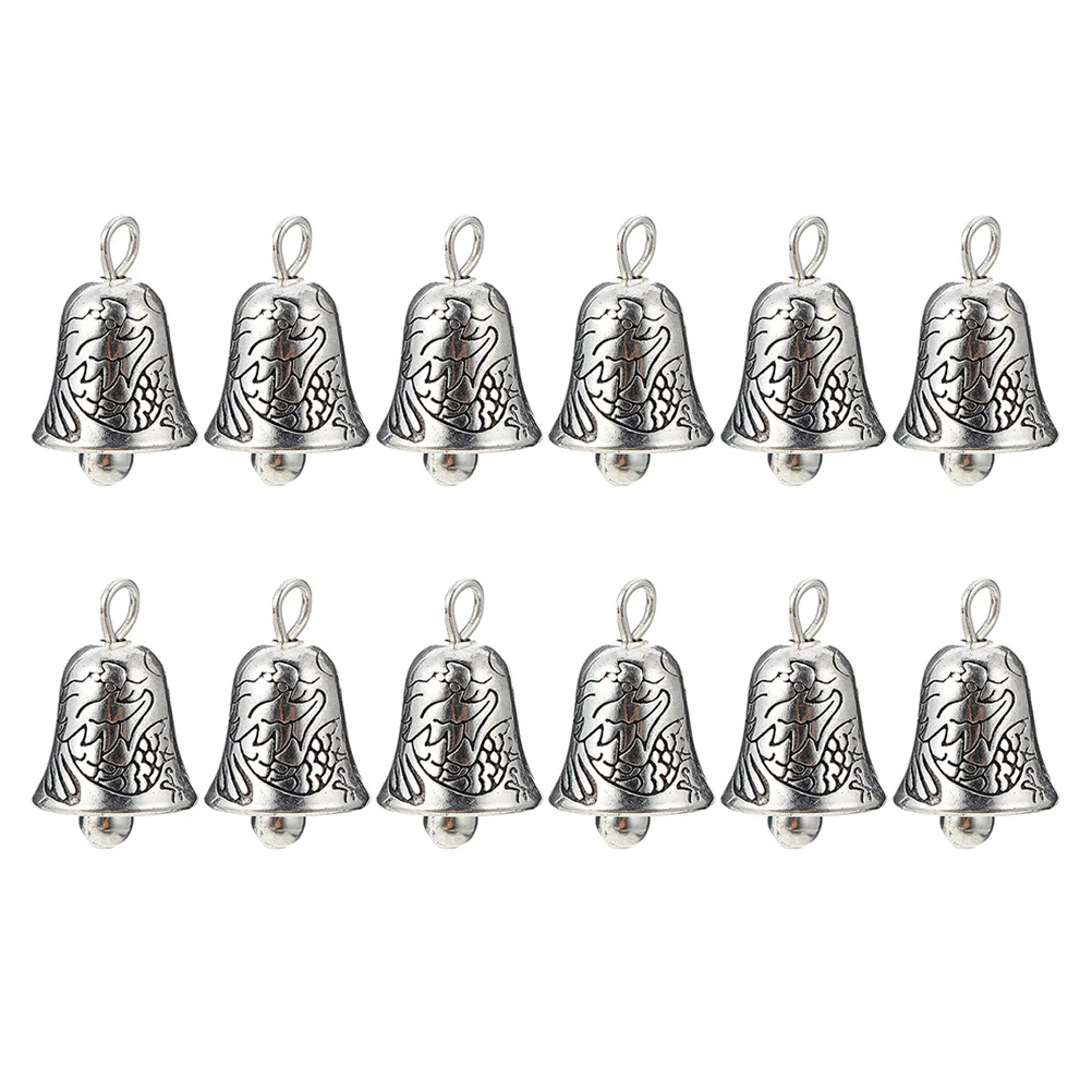 

30 Pcs Kids Jewelry Decorate Bell Pendant Small Bells for Necklace Charms Bracelet Hanging Decors Silver Making Child