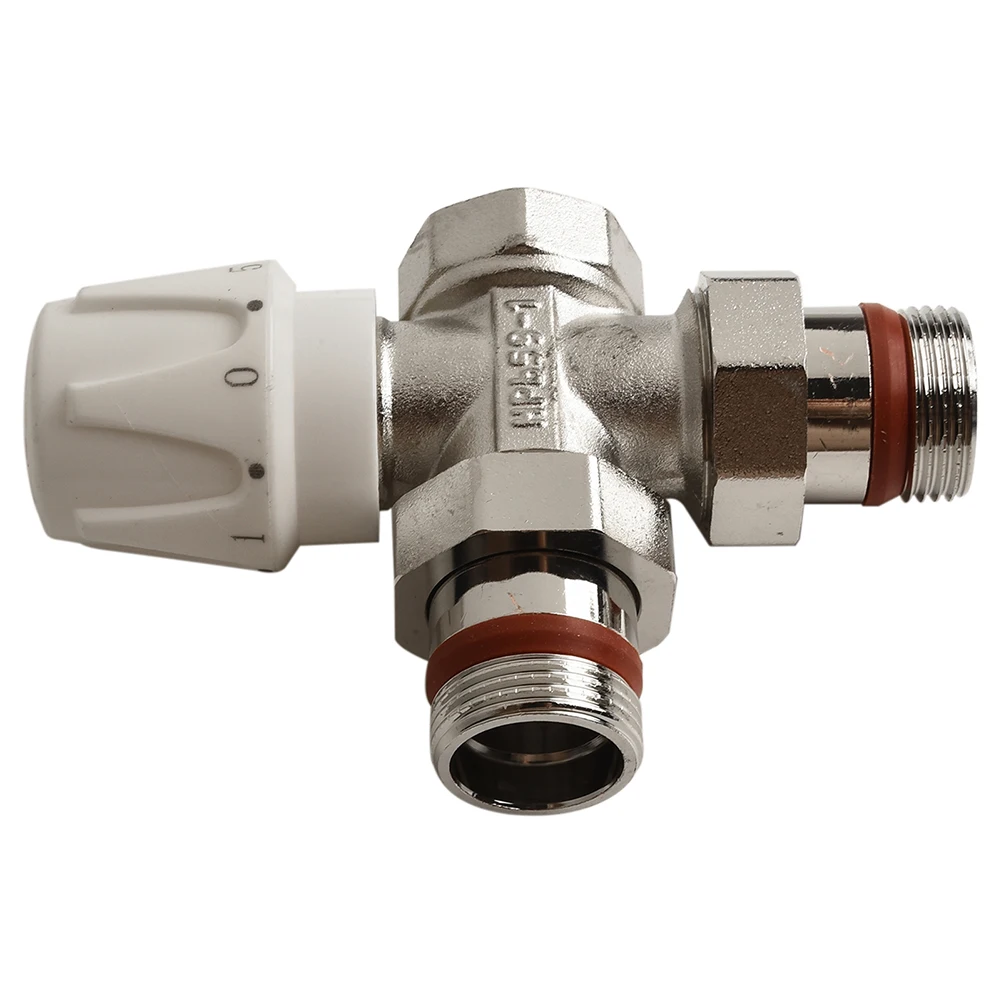 Katup Radiator Termostatik DN20 Katup Kuningan 3 Arah untuk Sistem Pemanas Radiator dengan Penyesuaian Suhu yang Mudah