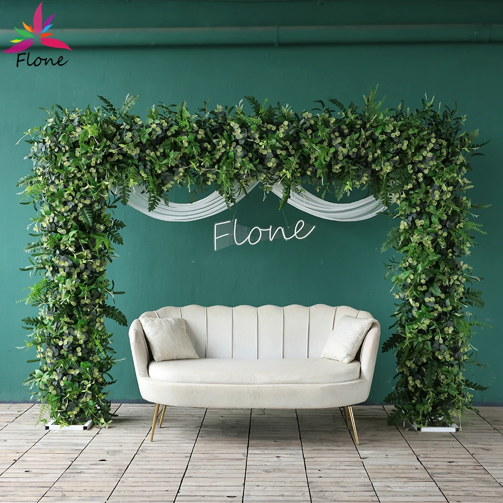 High Quality Greenery Sztuczne Kwiaty Decoration Mariage Party Artificial Eucalyptus Leaves Floral Arrangements H5.9x1.3ft