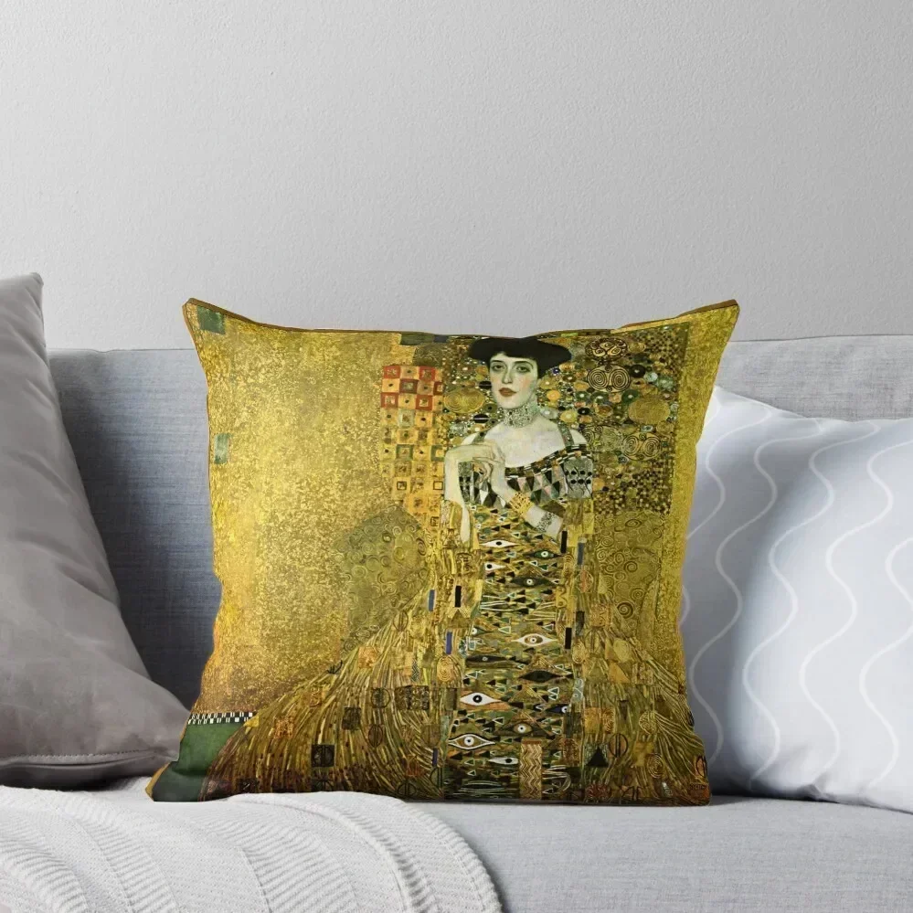 

Gustav Klimt Adele Bloch-Bauer I Throw Pillow Luxury Pillow Case Plaid Sofa christmas pillowcases Couch Cushions pillow