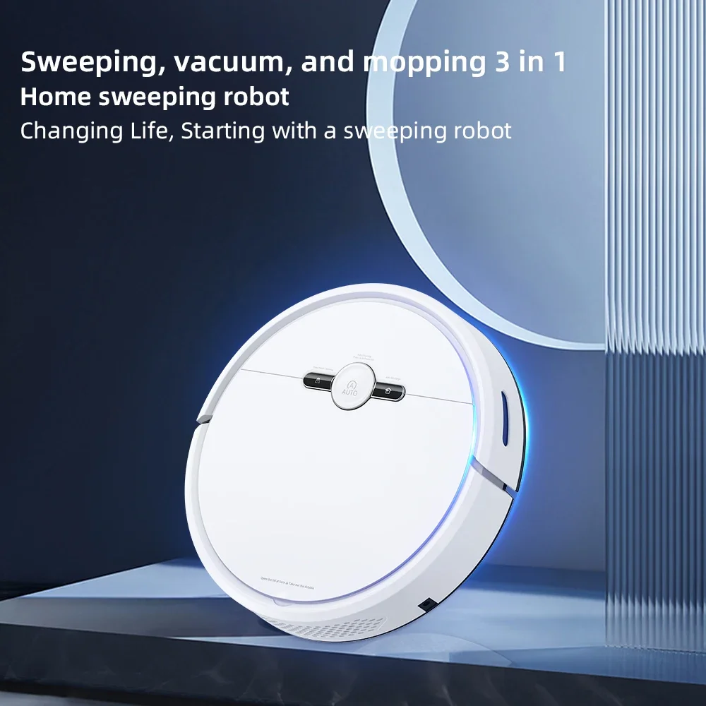 D2-006 Smart Robot Vacuum Cleaner Small  Appliance 3 in 1 Charging Cleaning Machine Automatic Dry Wet Sweeping