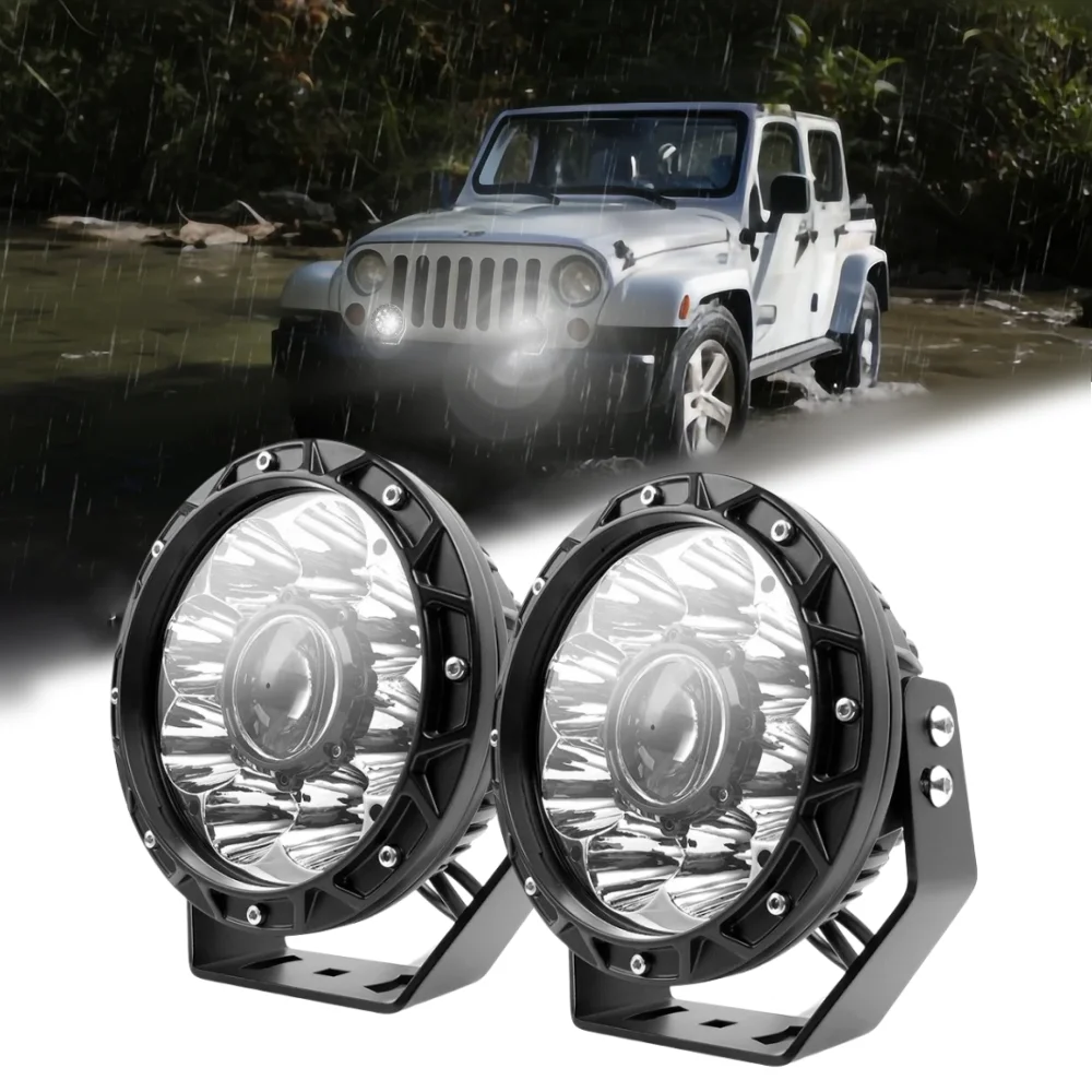 

5" 7" Round LED Work Light Super Bright 12V 24V Headlight Spotlight For OFF-Road Truck Car Led Light Front Bumper Light Retrofit