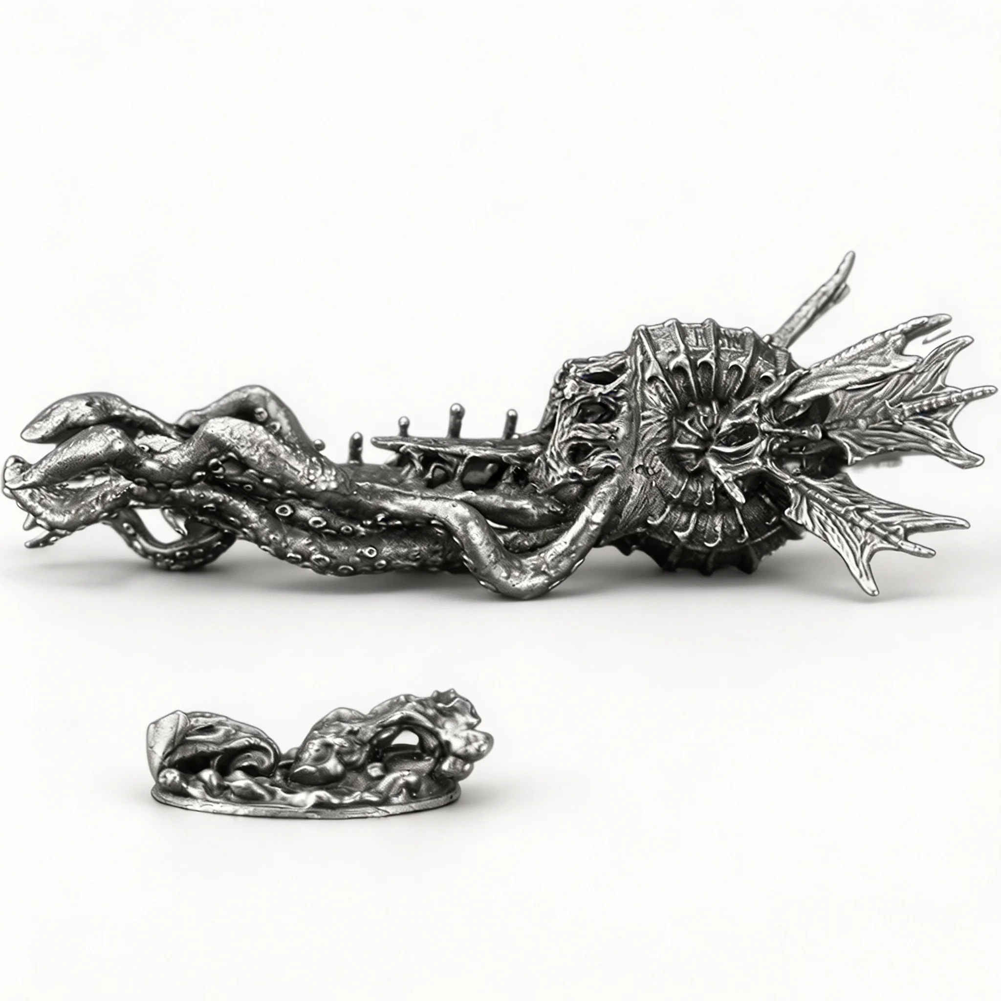 Nickel‑Silver Metal Nautilus Model Figure Toy Gift Tabletop Ornament Display Collectible