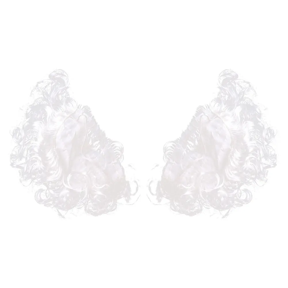 

2 Pcs Santa Beard Cosplay Fake Realistic Mustache Beards Ornaments for Christmas Party Props Facial Hair Costumes Men