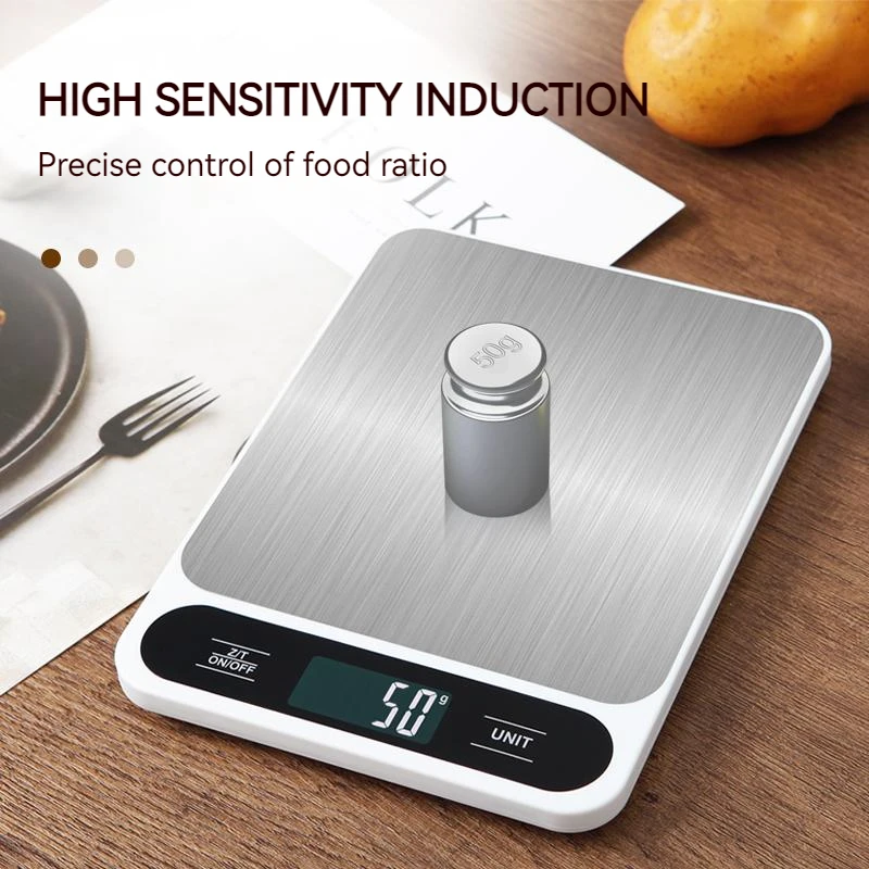 10kg Digital Kitchen Scale Baking Gram Weight Scales LCD Digital Display Electronic Table Scale Personal Healthy Diet Food Scale