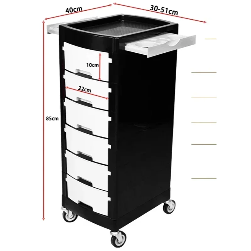 일본식 네일 살롱 트롤리 이발소 수납형 독창적인 트롤리 다기능 모던 가구 Skjuta En Vagn HBSC
