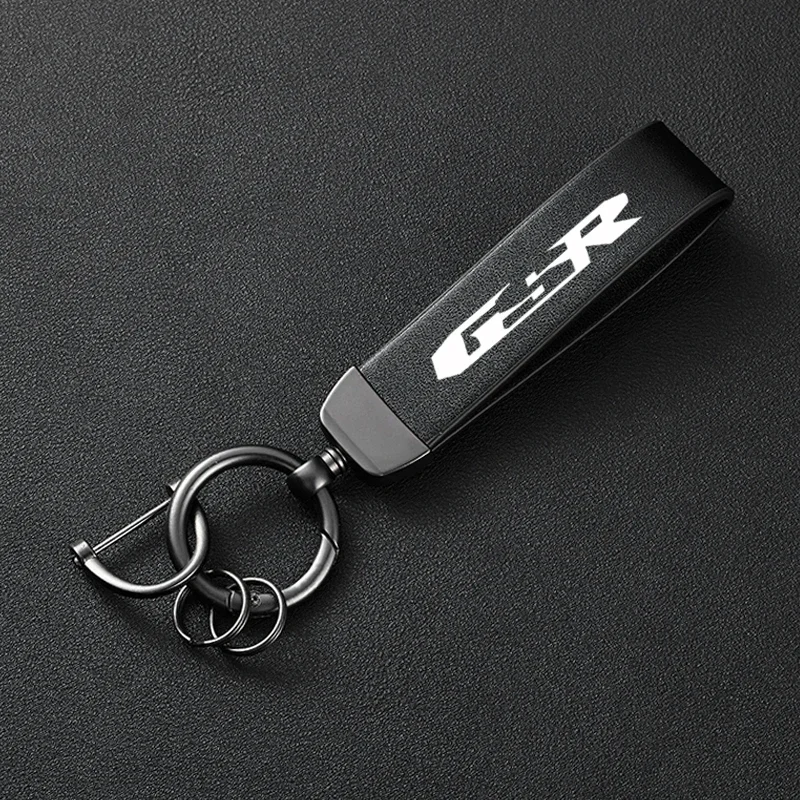 สําหรับ SUZUKI GSR GSR750 GSR600 GSR400 GSR 750 600 400 อุปกรณ์เสริมคุณภาพสูงหนังรถจักรยานยนต์พวงกุญแจ Keyring