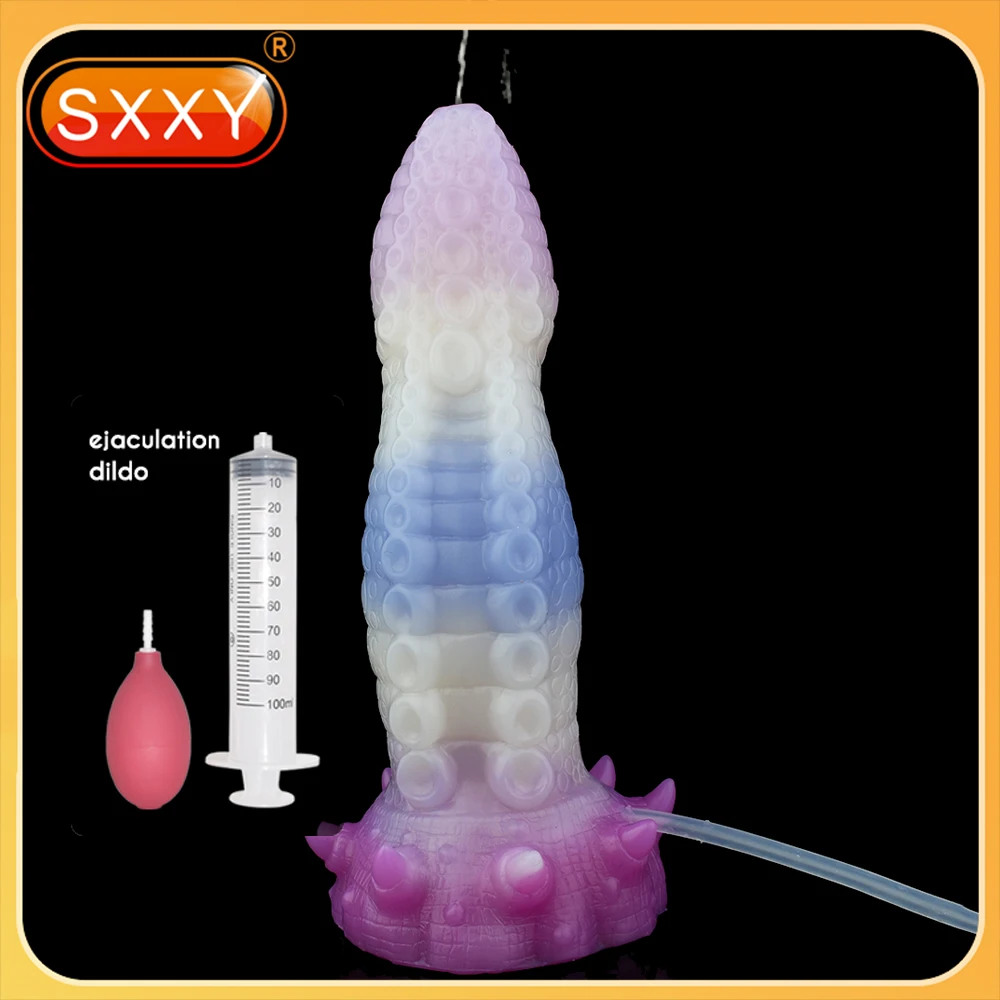 

SXXY Fantasy Squirting Octopus Tentacles Dildo Silicone Animal Anal Plug With Sucker Sex Toy For Men Women G-spot Stimulate