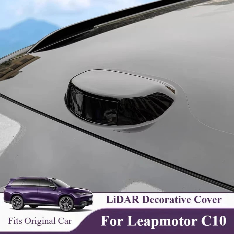 For Leapmotor C10 2024-2026 Simulation Laser Radar Cover Exterior Modification Fake Roof Radar Blackening Decoration