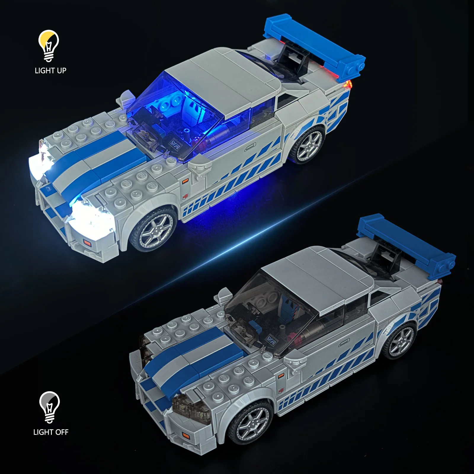 مجموعة إضاءة LED LYBMTWF لـ 76917، متوافقة مع طراز Speed Champions Fast & Furio، مجموعة الإضاءة فقط لا تشمل مجموعة النماذج