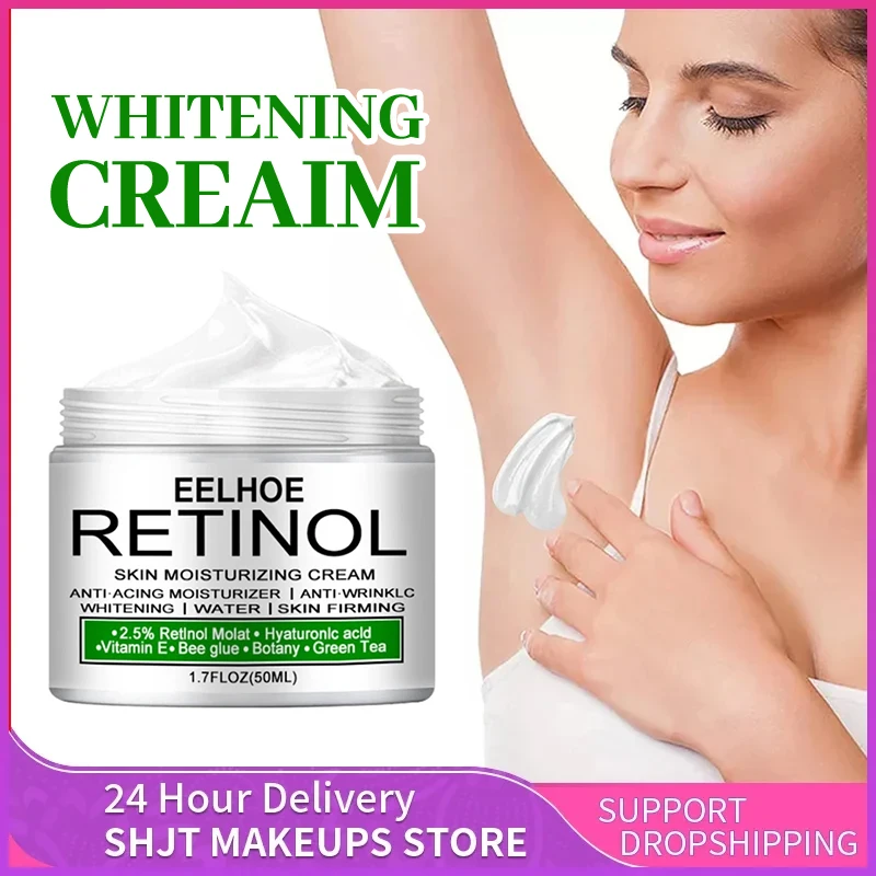 Body Whitening Cream Private Parts Underarm Legs Knee Elbow Brighten Armpit Bleaching Cream Remove Dark Spots Melanin Skin Care