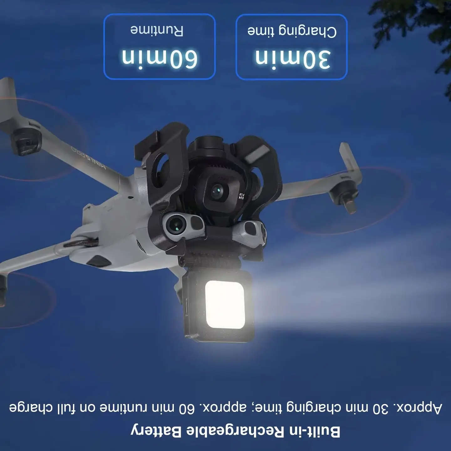 

For DJI Mini 5Pro LED Navigation Light Gimbal Guard 2-in-1 Anti-Collision Cover 3 Lighting Modes Night Flying Accessory