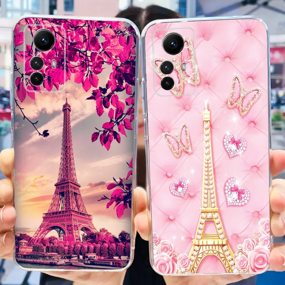 For Xiaomi Redmi Note 12S Case Note 12s 4G Cover Global Funda Fashion Flower Printed Soft Bumper For Redmi Note12s 2023 TPU Case