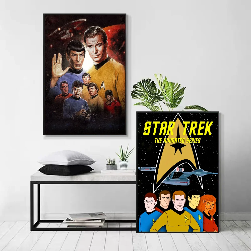 1pc TV Star Trek Anime Poster Self-adhesive Art Waterproof Paper Sticker Coffee House Bar Room Wall Decor view 2