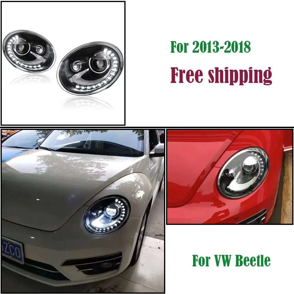 

Car Head Lamp For VW Beetle 2013-2018 Beetle Headlight Upgrade Modified to NEW Beetle Dynamic Turn Signal LED Headlamp Assembly