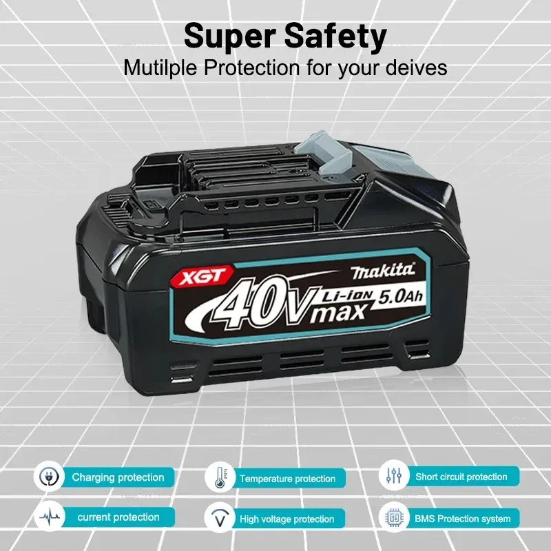 Image of Originaler Makita BL4040 40V Max XGT 5,0/4,0Ah Akku, 21700 Zellen, kompatibel mit Makita 40V Bohrschrauber, Säge, Schraubenschlüssel, Schleifer, alle Serien