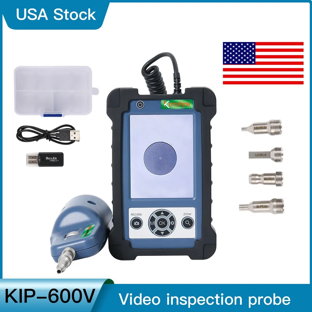 

Optical Fiber Inspection Probe Komshine Classic KIP-600V 400X Magnification with Video 3.5 Inch Display Large Battery Compacity