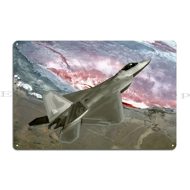 F22 Raptor Metal Plaque Plates Painting Wall Mural Character Garage Tin Sign Poster