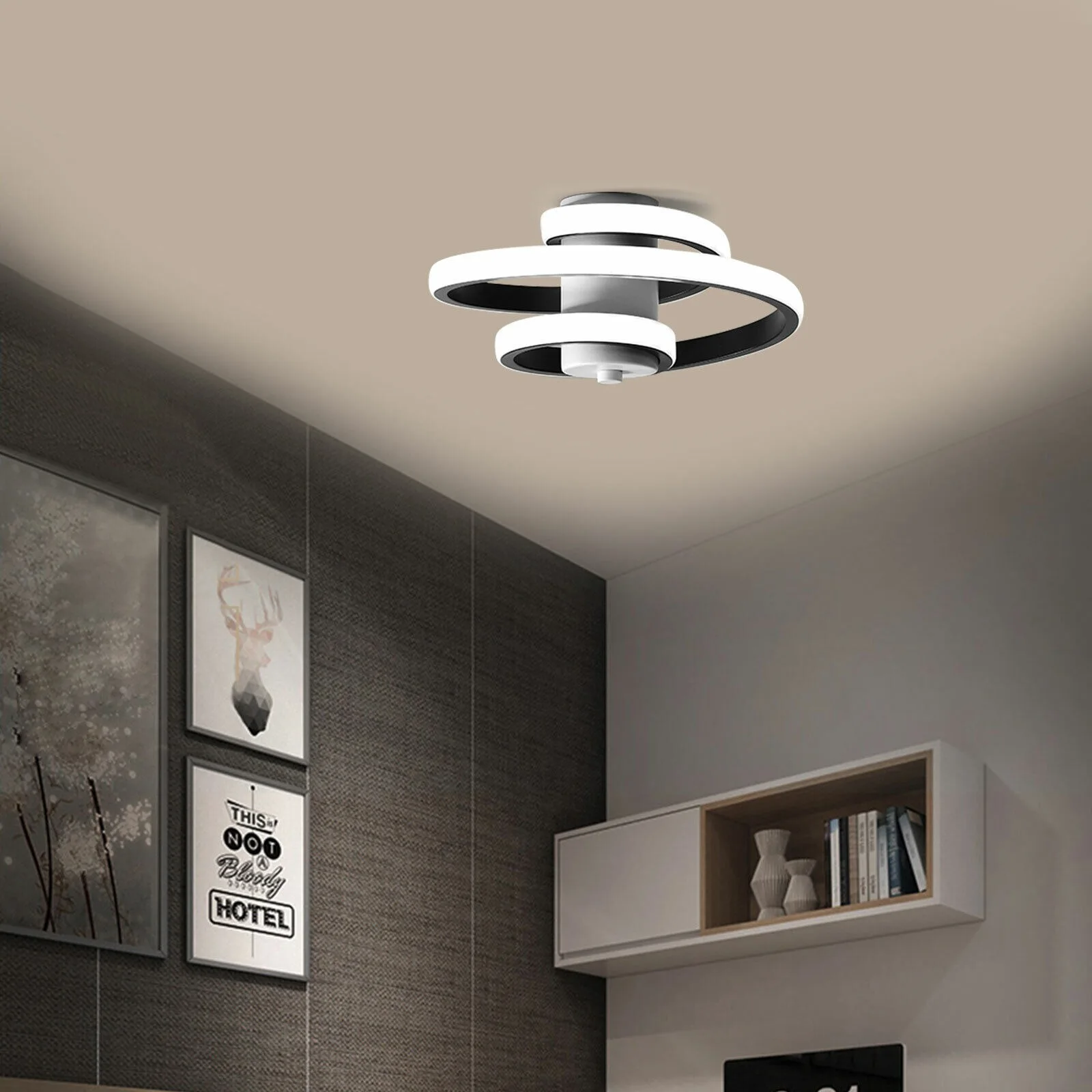 

US Modern Ceiling Light LED Acrylic Lamp Bedroom Living Room Flush Mount Chandelier