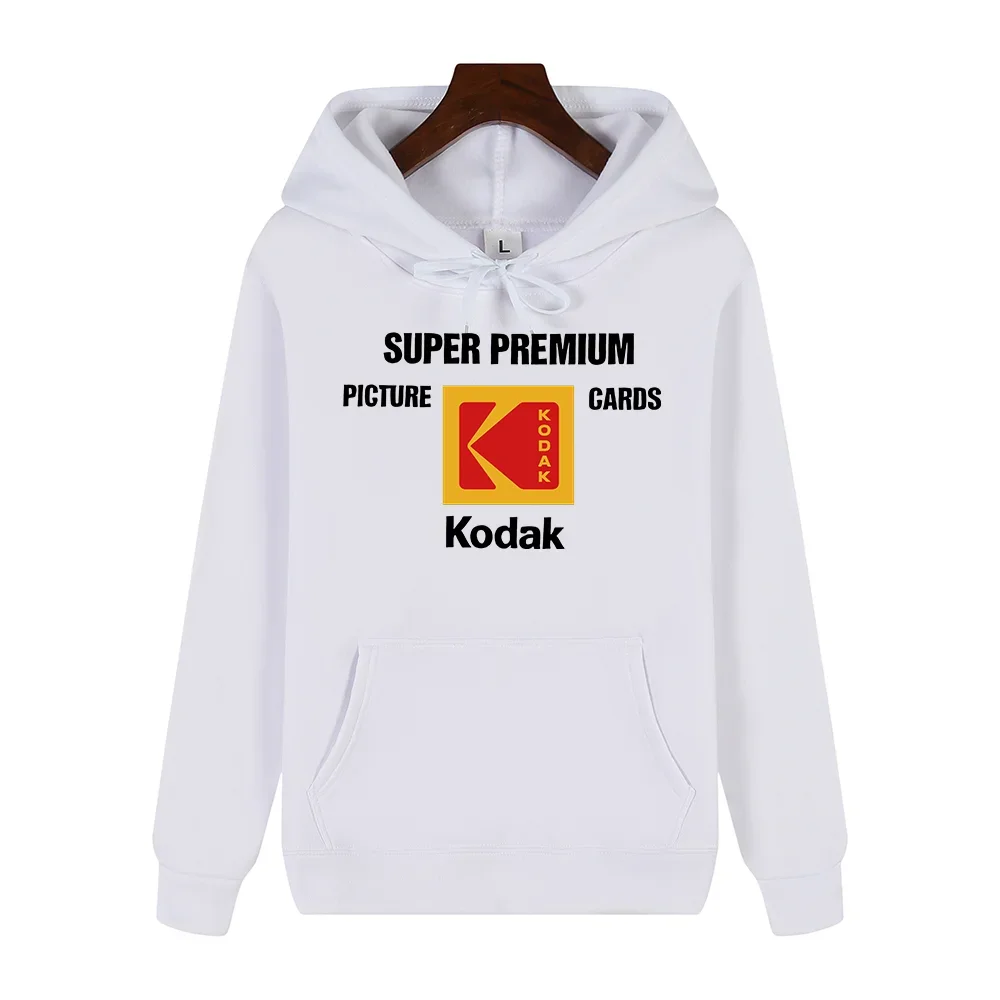 

Толстовка с капюшоном в американском кинематографическом стиле с принтом Kodak, теплая и удобная. Модный уличный брендовый свободный топ для активного отдыха.