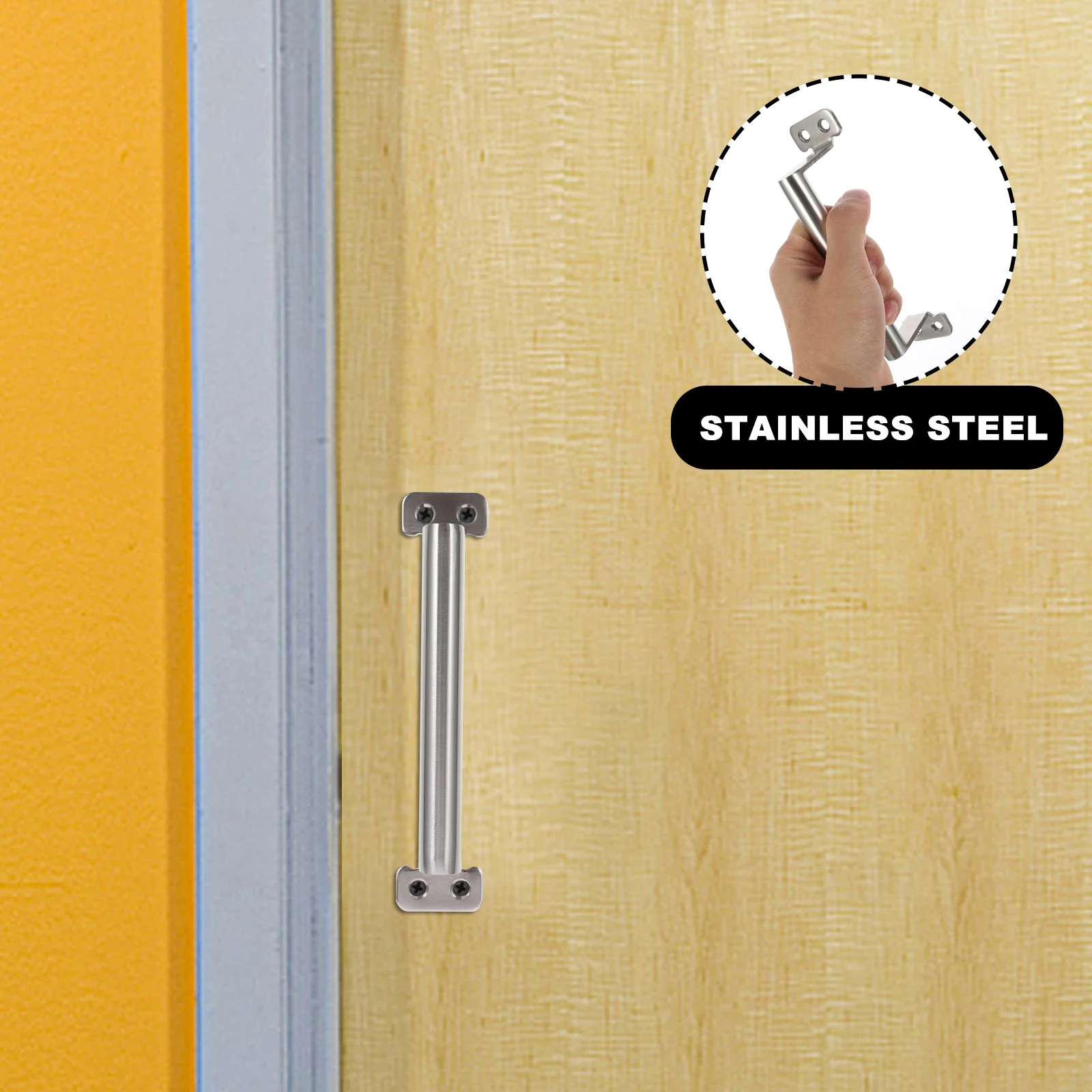 

Stainless Steel Durable Wardrobe Pull Handles Modern Cabinet Drawer Handles Ergonomic Design for Kitchen Bedroom Furniture