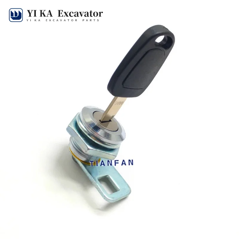 For Daewoo Doosan Excavator Accessories Daewoo DH55 60-7 Cab Door Lock Cylinder Lock Head Key Cylinder