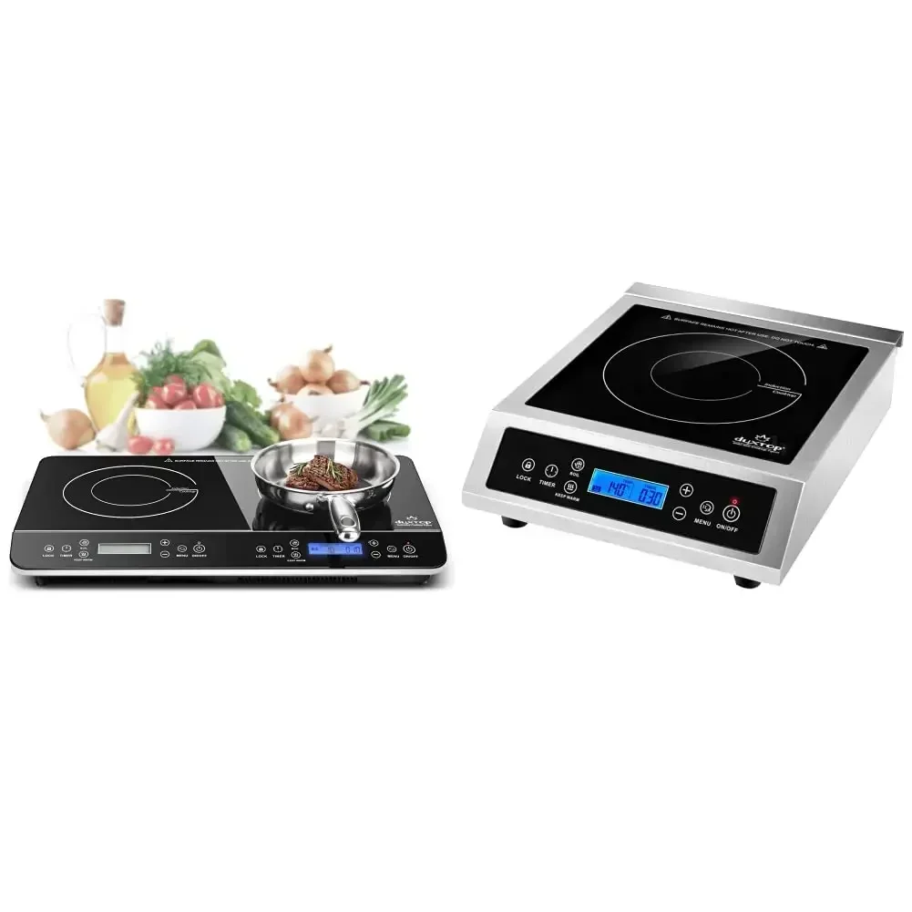 Duxtop 1800W Portable Induction Cooktop Bundle with LCD Screen and Sensor Touch