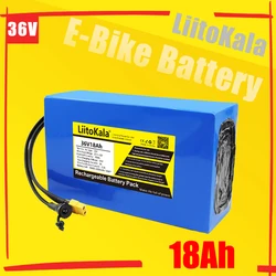 LiitoKala 36V18Ah Electric Bike Battery Built in 20A BMS Lithium Battery Pack 36 Volt with 2A Charge Ebike Battery