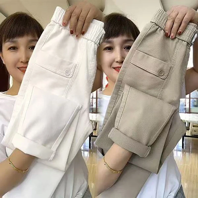 Coréen femmes pantalons printemps automne nouveau 2025 mode taille haute décontractée mince pantalon femme ample Harun pantalon dames pantalon