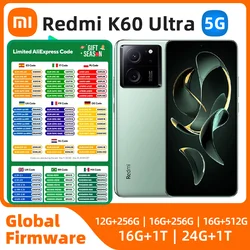 Xiaomi Redmi K60 Ultra Smartphone Dimensity 9200+ 6.67 inches 5000mAh Battery 120W Fast Charging Bluetooth 5.4 used phone