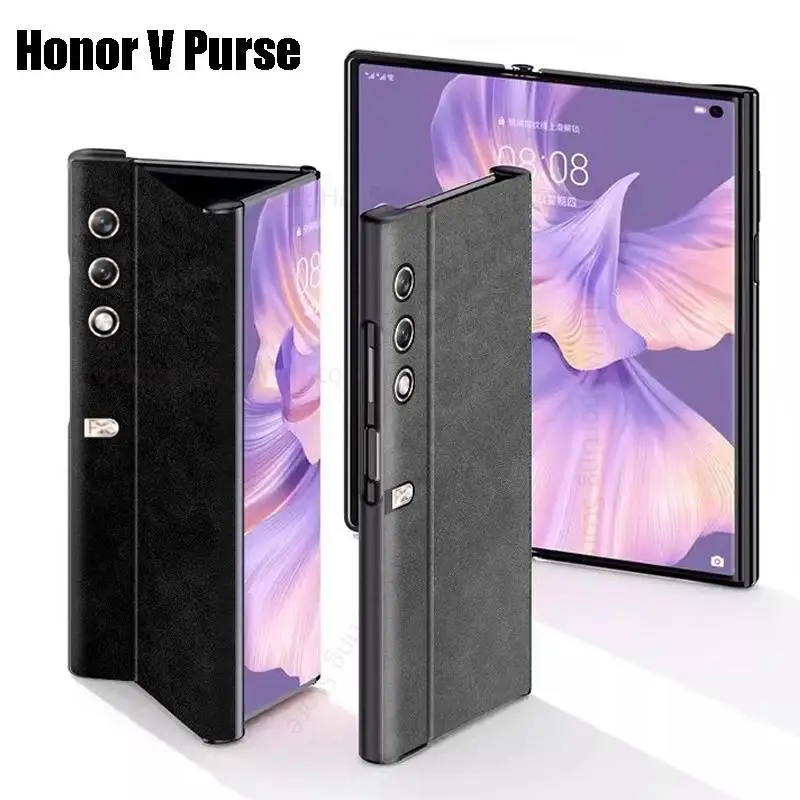 

Funda For Huawei Honor V Purse 5G Skin Feel Leather Phone Case For Honor V Purse VCA-AN00 5G Slim Hard PC Protective Flip Cover