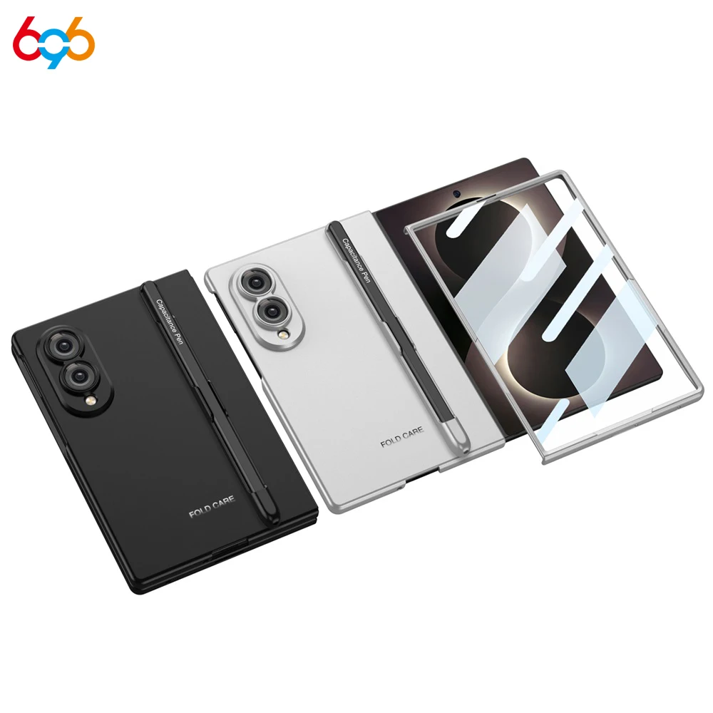 Newest All Inclusive Foldable Phone Case Anti-fall With Capacitive Pen For Samsung Z Fold 8 Protective Case For Galaxy Z Fold 8