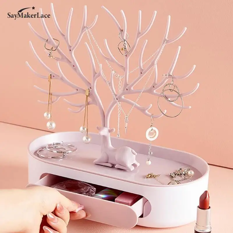 

1pc Deer Earrings Necklace Ring Pendant Bracelet Jewelry Display Stand Tray Tree Storage Racks Organizer Jewelry Shelf Holder