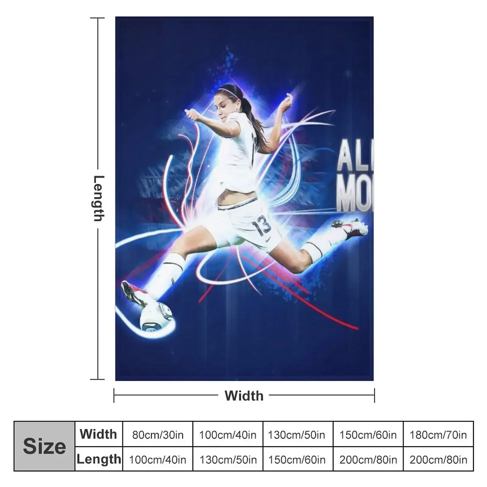 alex morgan -007 Throw Blanket Summer Beddings Decorative Beds Plaid Hair cosplay anime Moving Blankets